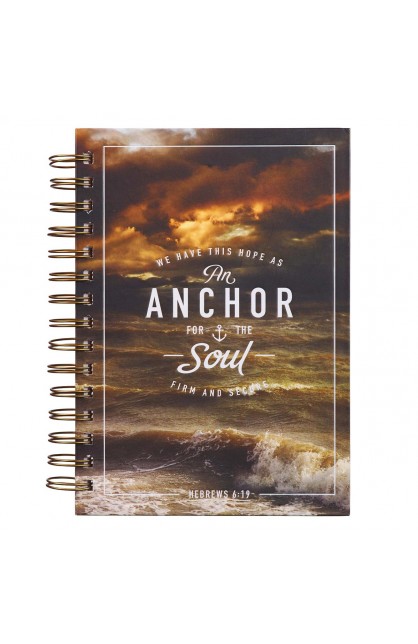 JLW094 - Journal Wirebound LG Brown Anchor For The Soul - - 1 