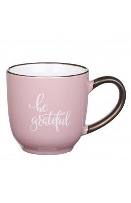 MUG607 - Mug Pink Be Grateful - - 1 