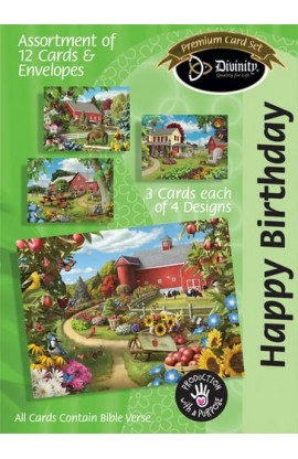 BIRTHDAY COUNTRY BARN BOXED CARD