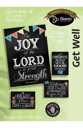 GET WELL CHALKBOARD BOXED CARD