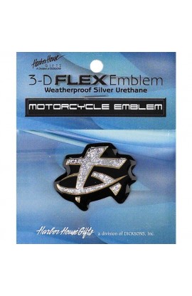 AE-404-S - SYLVER CROSS FISH MOTORCYCLE EMBLEM - - 1 