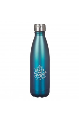 Water Bottle Stainless Steel Blue Be Still