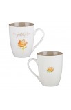 MUGS20 - Mug Set Stoneware 4 pc Grateful Floral - - 4 