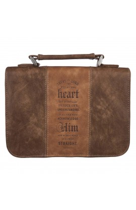 BBM682 - Classic Bible Cover MD Brown Trust In The Lord Prov 3:5 6 - - 1 