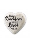 LCP40775 - Tabletop Heart Stone Remembered Loved - - 2 