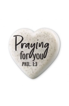 LCP40773 - Plaque Cast Stone Sentiment Hearts Praying For You - - 2 