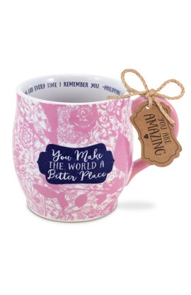 LCP18768 - Ceramic Mug Pretty Prints A Better Place - - 1 