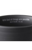 LCP18697 - Ceramic Mug Textured Black Faith - - 2 