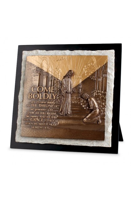 LCP20807 - Plaque Sculpture Moments of Faith Stone Come Boldly - - 1 