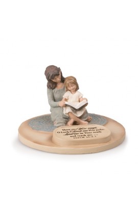 LCP20186 - Sculpture Cast Stone Devoted Mom Daughter - - 1 