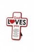 LCP11870 - GOD LOVES YOU MDF CROSS - - 1 
