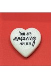 LCP40772 - Tabletop Heart Stone You Amazing 2.25H - - 1 