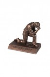 Sculpture Cast Stone Small Bronze Praying Man
