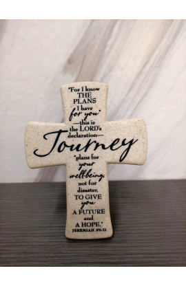 Cross Desktop Cast Stone Scripture Journey