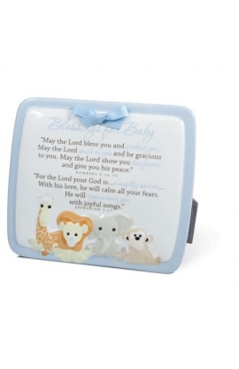 LCP40910 - BLESSINGS FOR BABY BLUE PLAQUE - - 1 