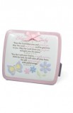 BLESSINGS FOR BABY PINK PLAQUE