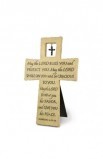 Cross Wall/Desktop Cast Stone Bless You w/Cross Charm