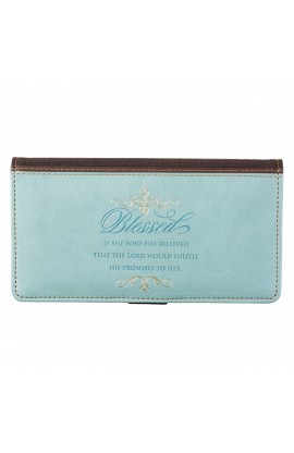 Wallet Blue Blessed Is She Lk 1:45