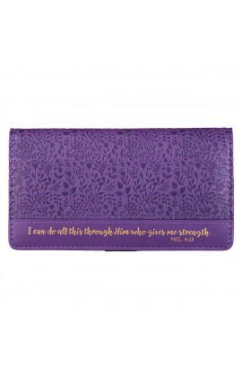 Wallet Purple All This Through Him Phil 4:13