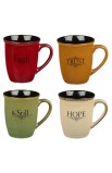 MUGS26 - Mug Ceramic Set Faith Trust Hope Be Still - - 2 