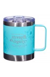 Stainless Steel Mug She is Clothed with Strength Prov 31:25