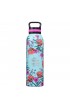 FLS029 - Water Bottle SS Teal Flowers His Grace is Sufficient 2 Cor 12:9 - - 1 