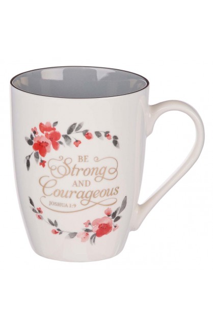 MUG692 - Mug Ceramic Be Strong & Courageous Joshua 1:9 - - 1 