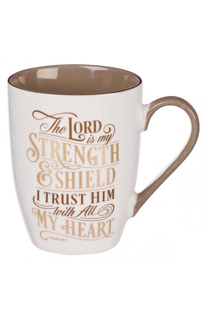 MUG690 - Mug Ceramic The Lord is my Strength Psalm 28:7 - - 1 