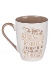 MUG690 - Mug Ceramic The Lord is my Strength Psalm 28:7 - - 2 