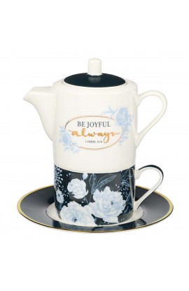 TPS007 - Tea For One Ceramic Be Joyful always 1 Thess 5:16 - - 1 