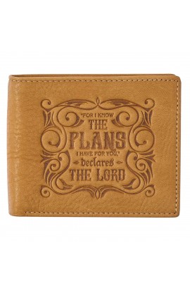 WT138 - Genuine Leather Wallet I Know the Plans Jer 29:11 - - 1 