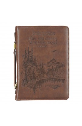 Bible Cover Brown Wings Like Eagles Isaiah 40:31