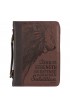 Bible Cover Brown Lord is My Strength Exodus 15:2
