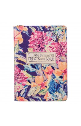 JL544 - Journal Zip Trusts in the Lord Floral Jer 17:7 - - 1 