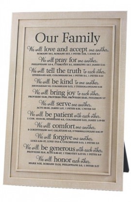 LCP45011 - Tabletop Word Plaque Our Family 12H - - 1 