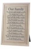 LCP45011 - Plaque Wall/Desktop Resin Word Study Our Family - - 1 