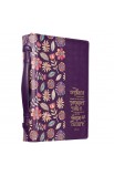 Bible Cover Purple Floral I Know the Plans Jer 29:11