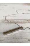 SC0183 - HIGHS AND LOWS VERTICAL BAR NECKLACE - - 3 