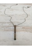 SC0183 - HIGHS AND LOWS VERTICAL BAR NECKLACE - - 1 