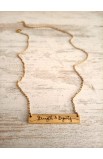 SC0178 - STRENGTH & DIGNITY BAR NECKLACE GOLD PLATED - - 3 
