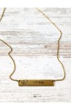 SC0158 - I AM LOVED ARABIC BAR NECKLACE GOLD PLATED - أنا محبوبة - - 4 
