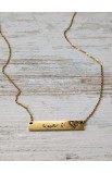 SC0158 - I AM LOVED ARABIC BAR NECKLACE GOLD PLATED - أنا محبوبة - - 3 