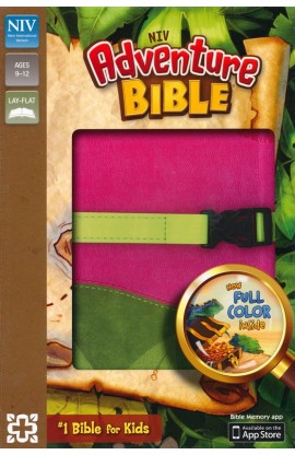 NIV ADVENTURE BIBLE PINK/GREEN CLIP CLOSURE