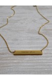 SC0170 - HE KNOWS MY NAME BAR NECKLACE GOLD PLATED - - 4 