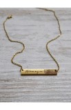 SC0170 - HE KNOWS MY NAME BAR NECKLACE GOLD PLATED - - 3 