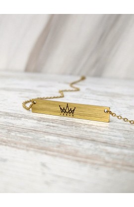KING OF KINGS BAR NECKLACE (GOLD)