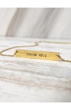 SC0170 - HE KNOWS MY NAME BAR NECKLACE GOLD PLATED - - 2 