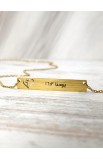 SC0158 - I AM LOVED ARABIC BAR NECKLACE GOLD PLATED - أنا محبوبة - - 2 
