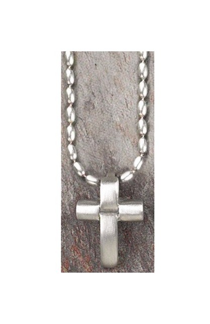 32-5131 - PEWTER SYLVER CROSS NECKLACE - - 1 