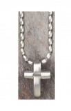 PEWTER SYLVER CROSS NECKLACE